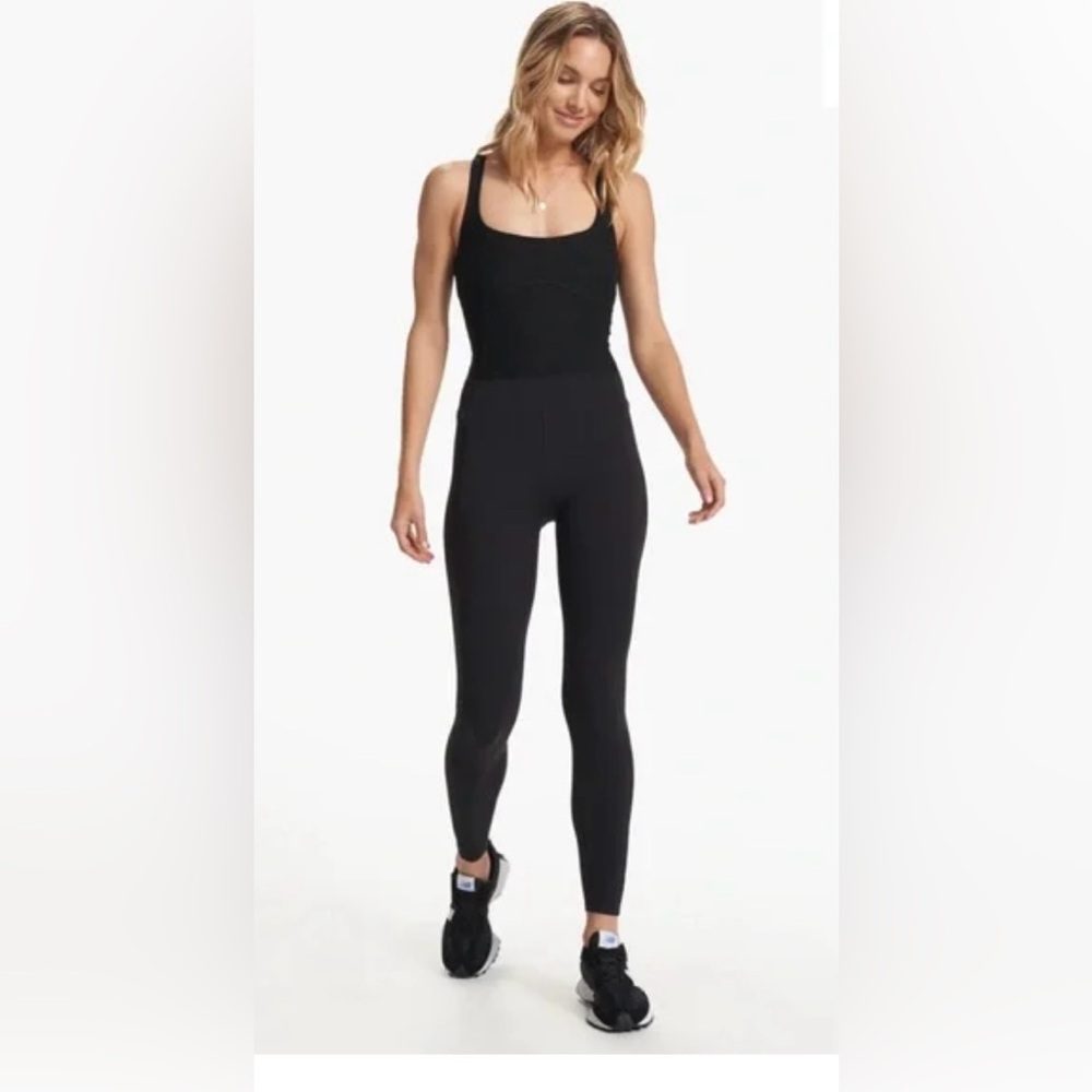 Vuori- Black Colorblock Corset Jumpsuit - Medium